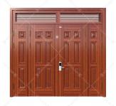 Wood grain steel door