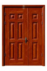 Wood grain steel door