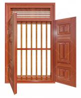 Wood grain steel door