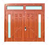 Wood grain steel door
