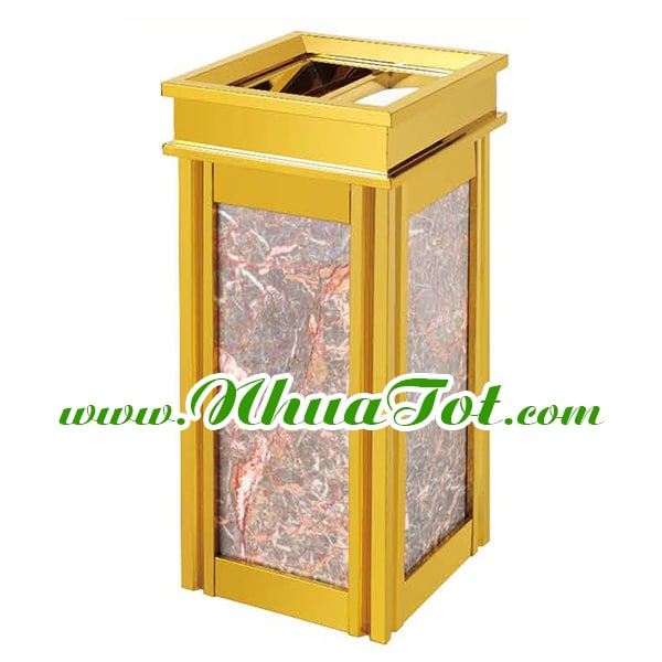 Granite trash bin