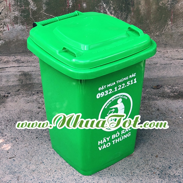 HDPE plastic trash bin