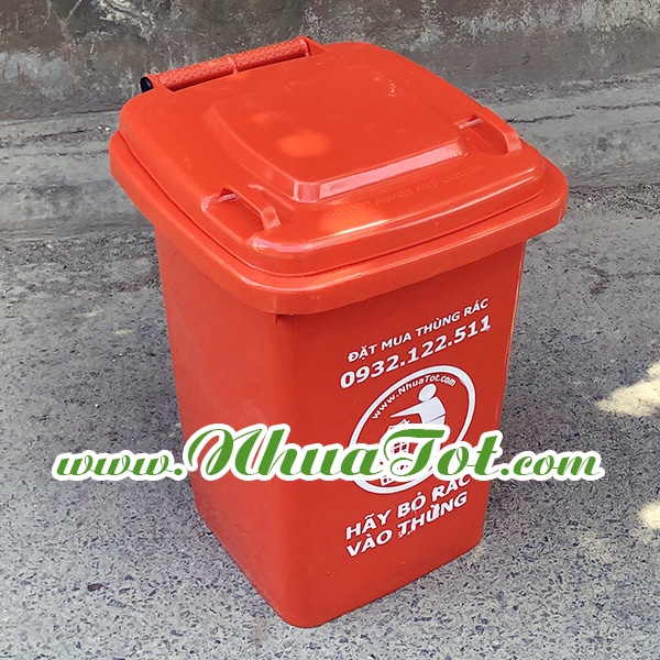 HDPE plastic trash bin