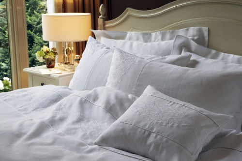 Embroidered bedding