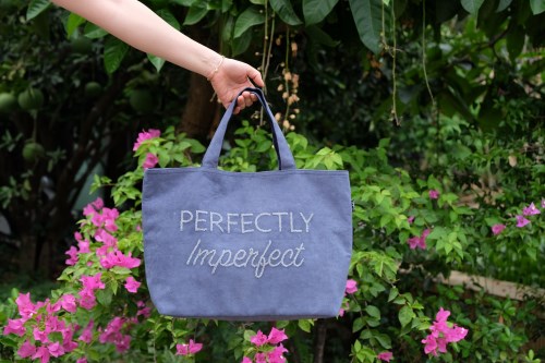 Beaded tote bag