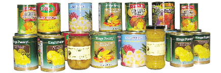 Fruit juice cans