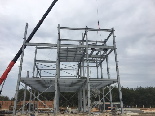 Erection of steel structure