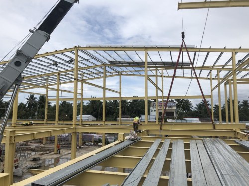 Erection of steel structure