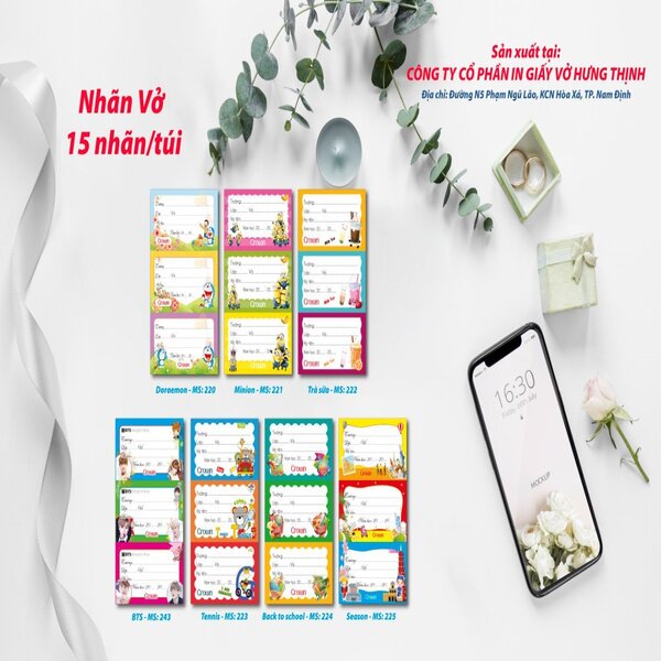 Notebook label printing