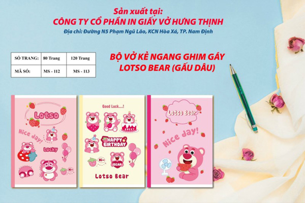 Lotso bear lined notebook
