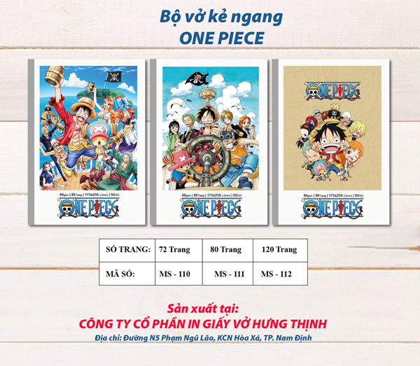 One Piece lined notebook