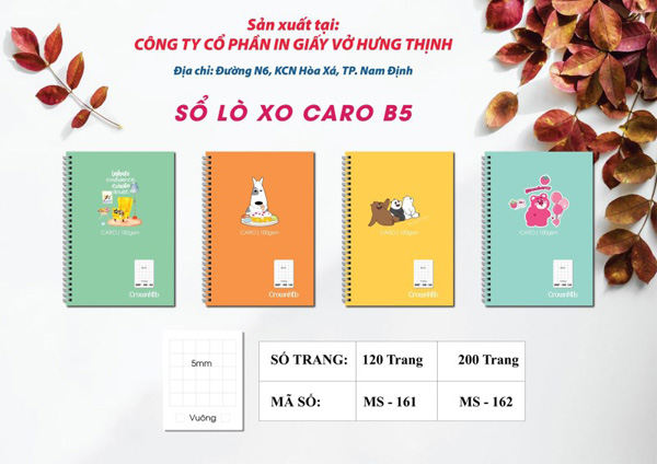 B5 comb binding notebook