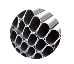 Oval steel pipe