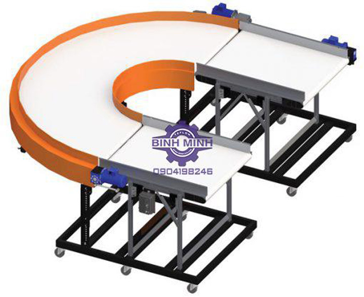 90° and 180° curved conveyor
