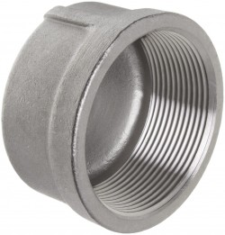 Threaded stainless steel cap