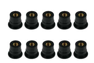 Damping rubber screw