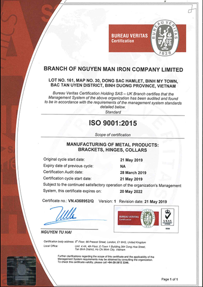 Certificate