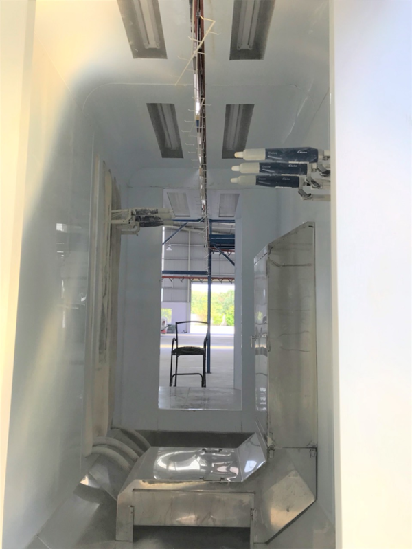 Powder coating booth