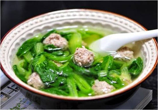 Bok choy soup