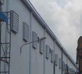 Installation of industrial square fan system