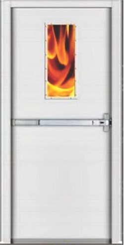 Fireproof steel door