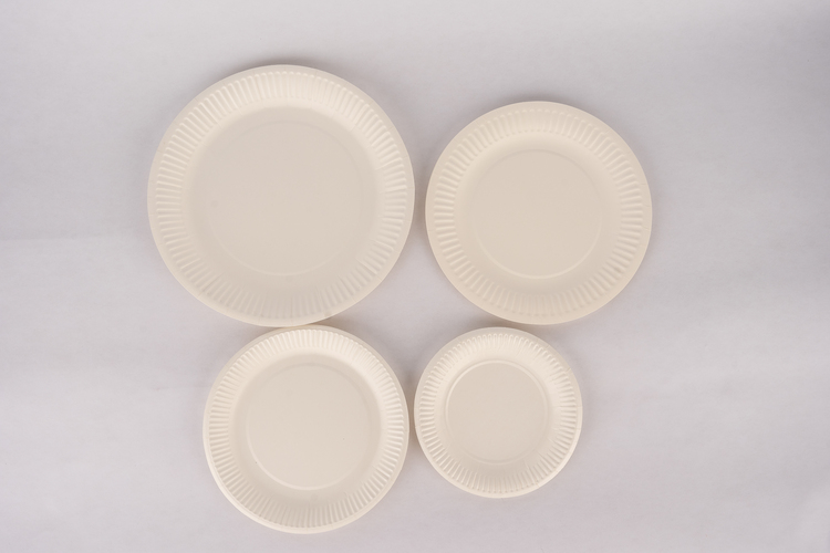 White paper plates in various sizes – 02809