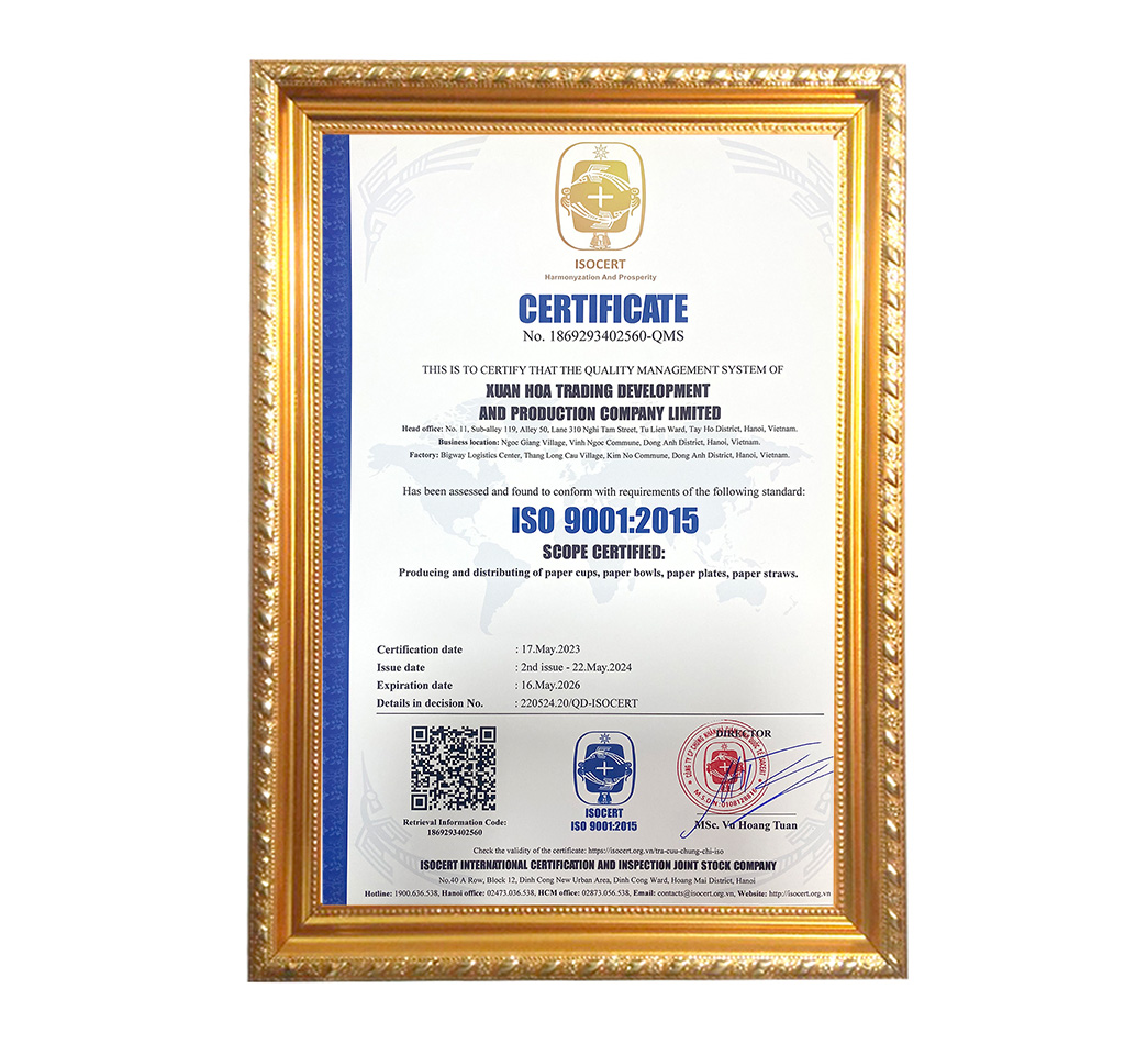 ISO 9001:2015 certification