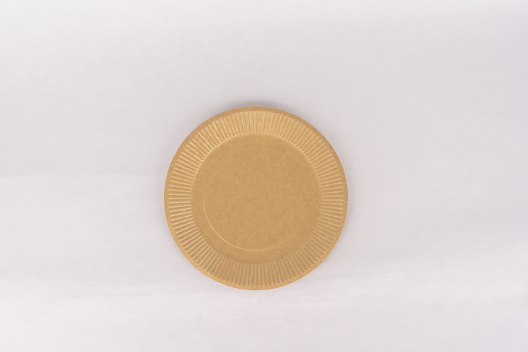 18cm round kraft paper plate – 02793