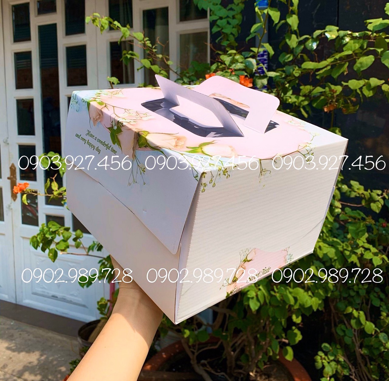 Cream cake box printing