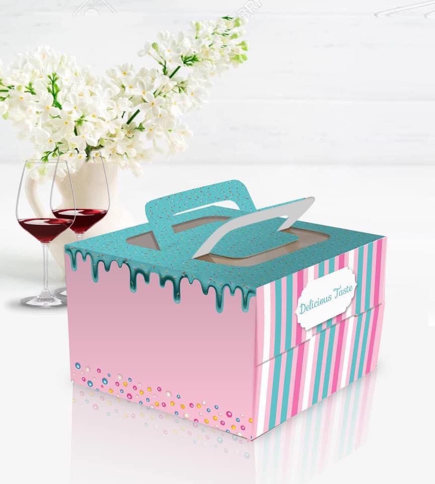 Cream cake box printing