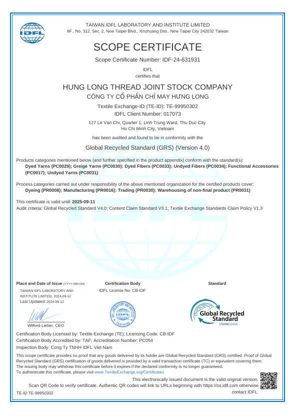GRS Certificate