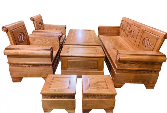 Wooden Sofa and Table