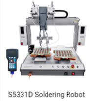 Electronic component welding robot