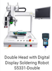 Electronic component welding robot