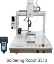 Electronic component welding robot