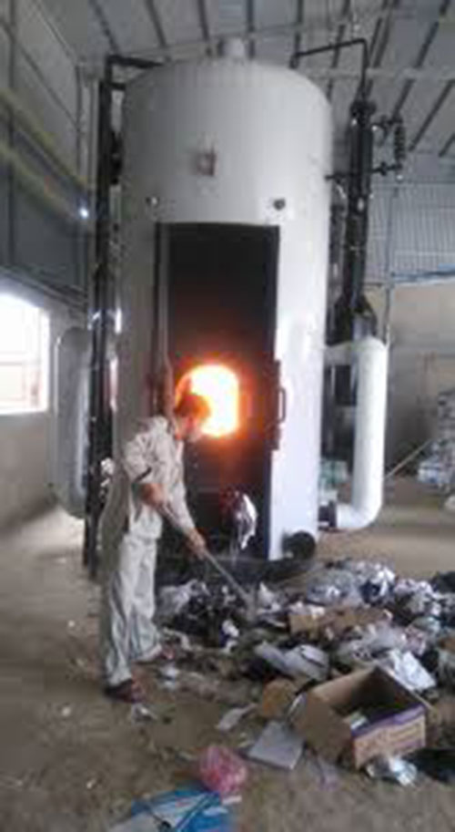 Waste-fired and rag-firedboiler