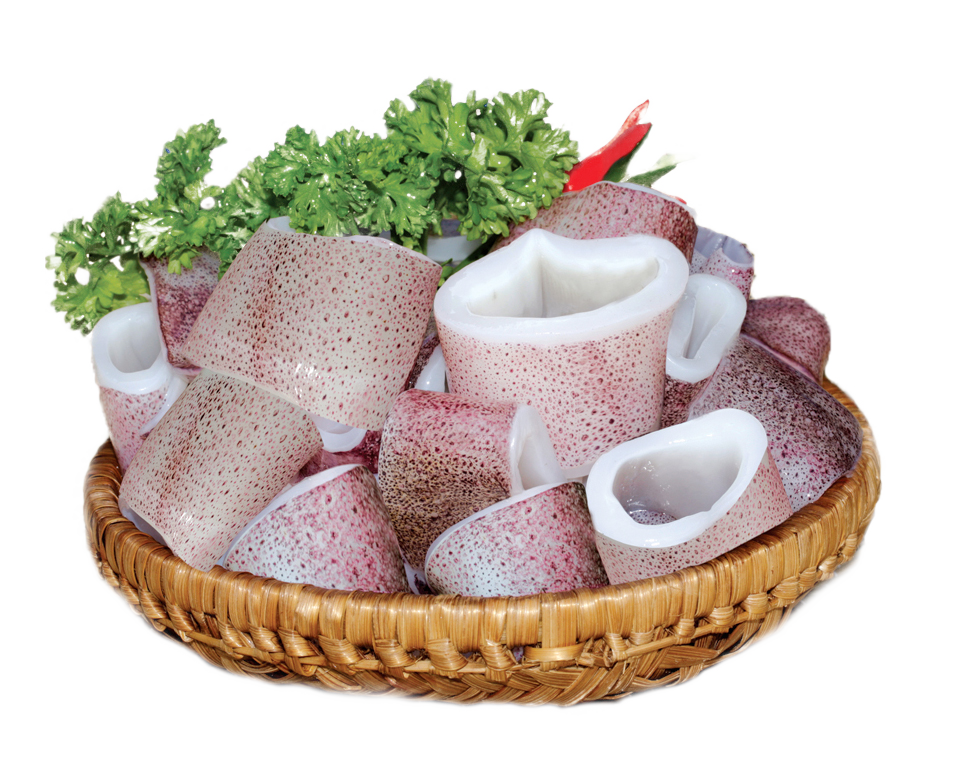 Squid rings with skin on