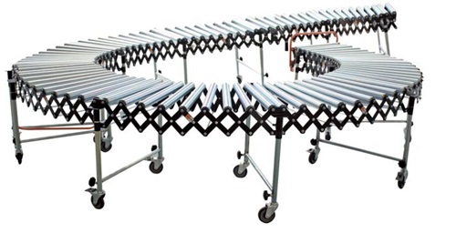 Flexible roller conveyor