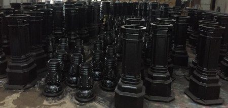 Decorative light post base