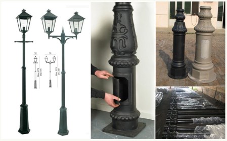 Decorative light post base