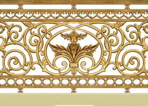 Wrought cast iron balcony railing