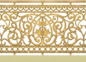 Wrought cast iron balcony railing