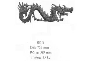 Cast iron dragon model