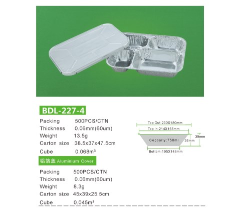 Compartment Foil Container