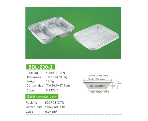 Compartment Foil Container