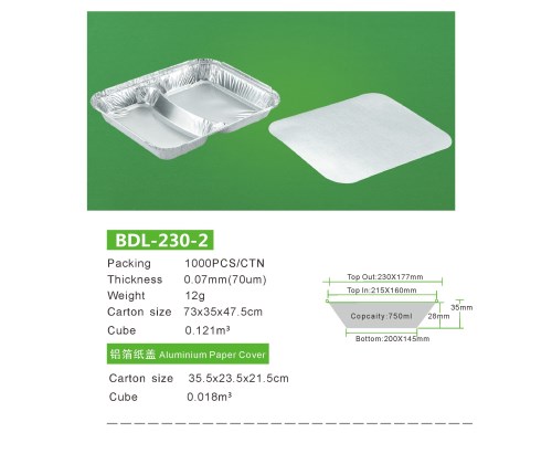 Compartment Foil Container