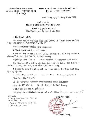 Employment services license