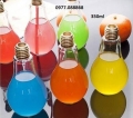 Glass light bulb-shaped bottle