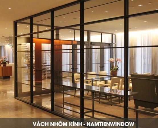 Aluminium glass partitions