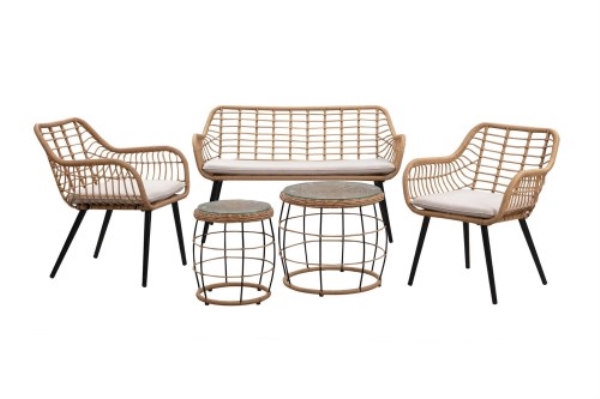 Cocoon sofa wicker furniture metal frame